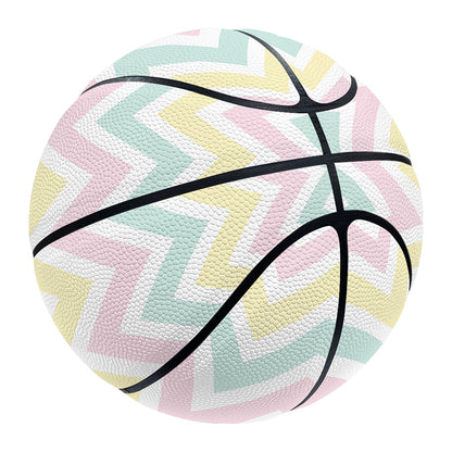 Pastel Chevron Pattern Print Basketball