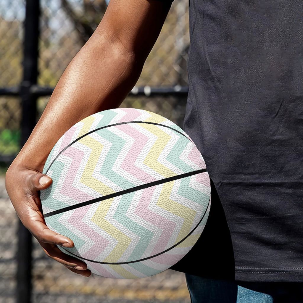 Pastel Chevron Pattern Print Basketball