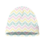 Pastel Chevron Pattern Print Beanie