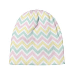 Pastel Chevron Pattern Print Beanie