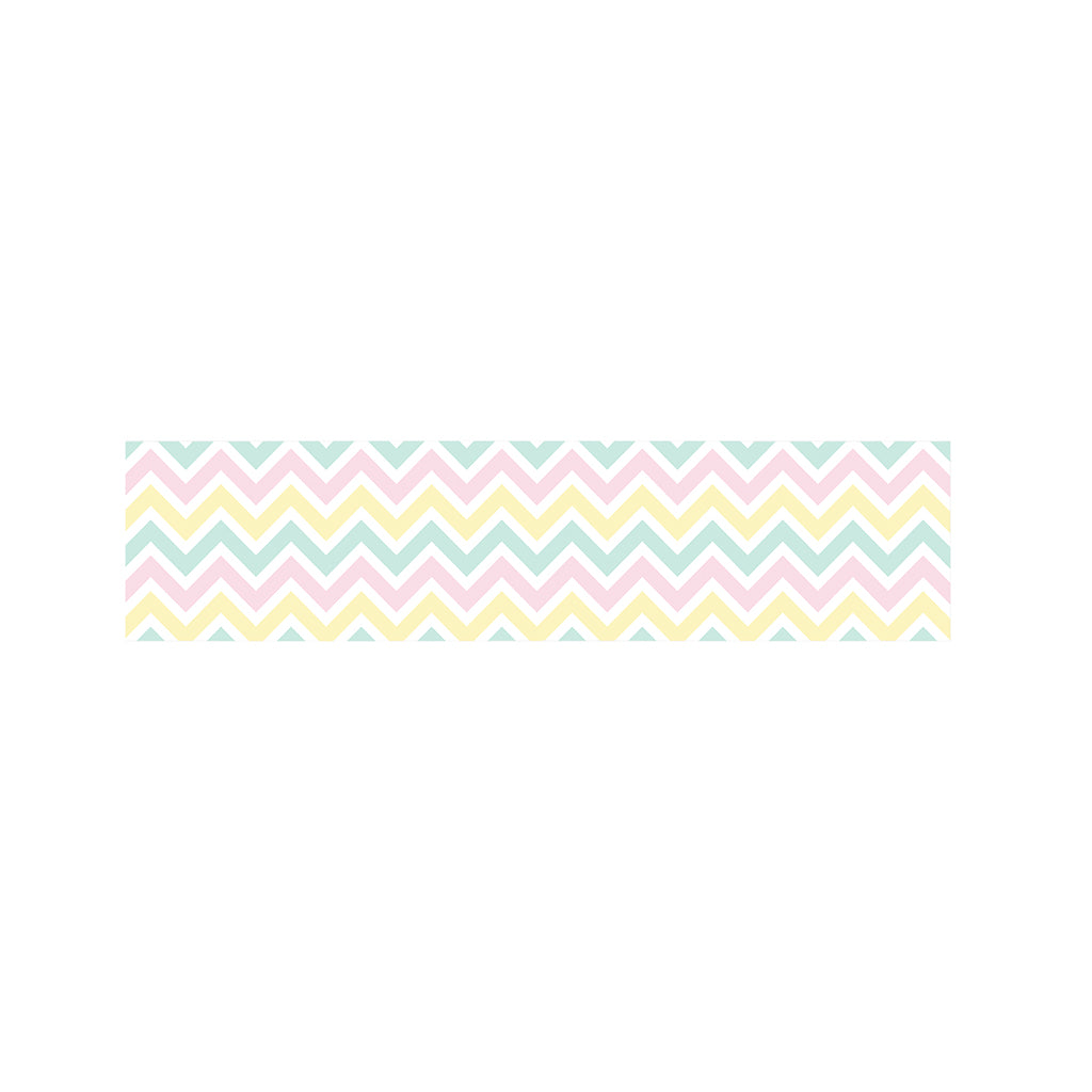 Pastel Chevron Pattern Print Bed Runner