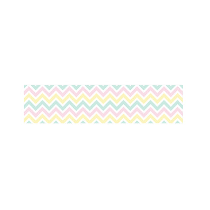 Pastel Chevron Pattern Print Bed Runner