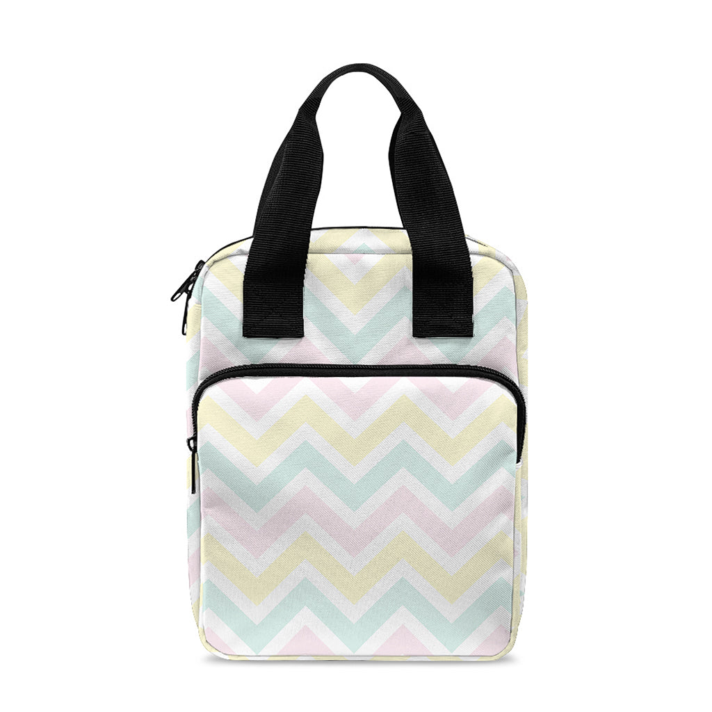 Pastel Chevron Pattern Print Bible Tote Bag