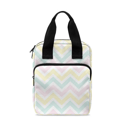 Pastel Chevron Pattern Print Bible Tote Bag