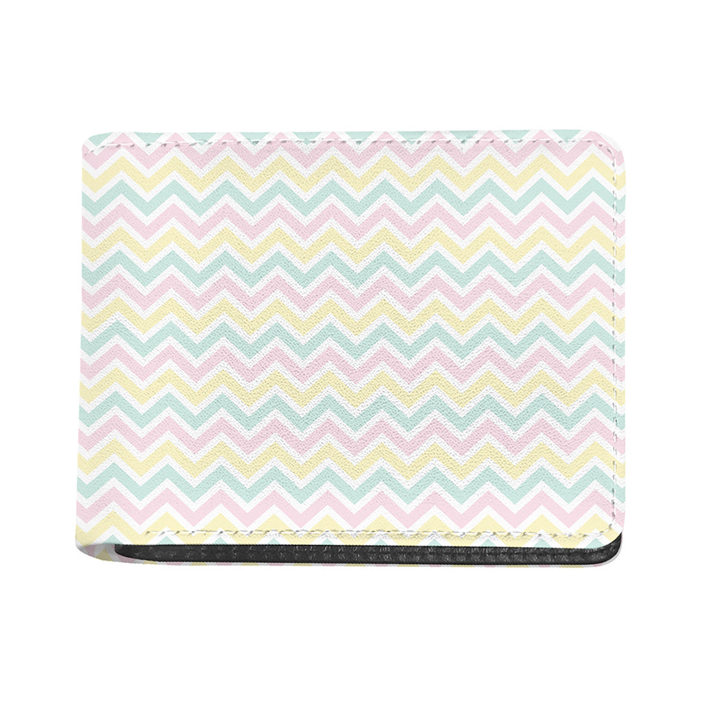 Pastel Chevron Pattern Print Bifold Wallet