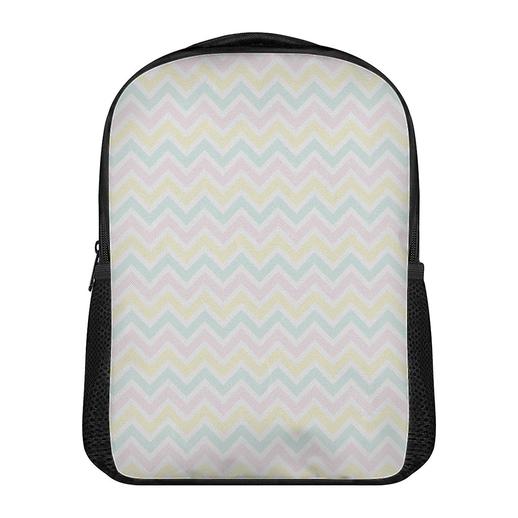 Pastel Chevron Pattern Print Casual Backpack