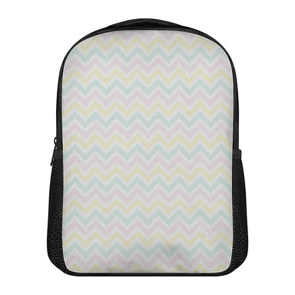Pastel Chevron Pattern Print Casual Backpack