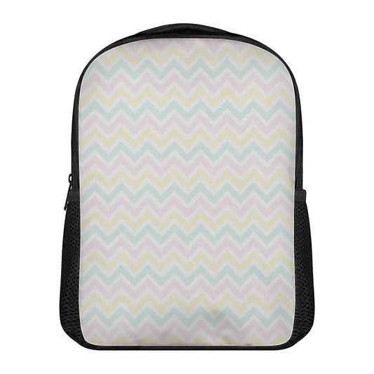 Pastel Chevron Pattern Print Casual Backpack