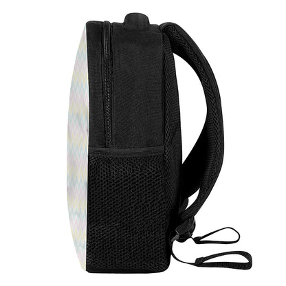Pastel Chevron Pattern Print Casual Backpack