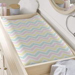Pastel Chevron Pattern Print Changing Pad Cover