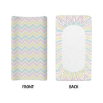 Pastel Chevron Pattern Print Changing Pad Cover