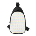 Pastel Chevron Pattern Print Sling Bag