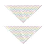 Pastel Chevron Pattern Print Dog Bandana