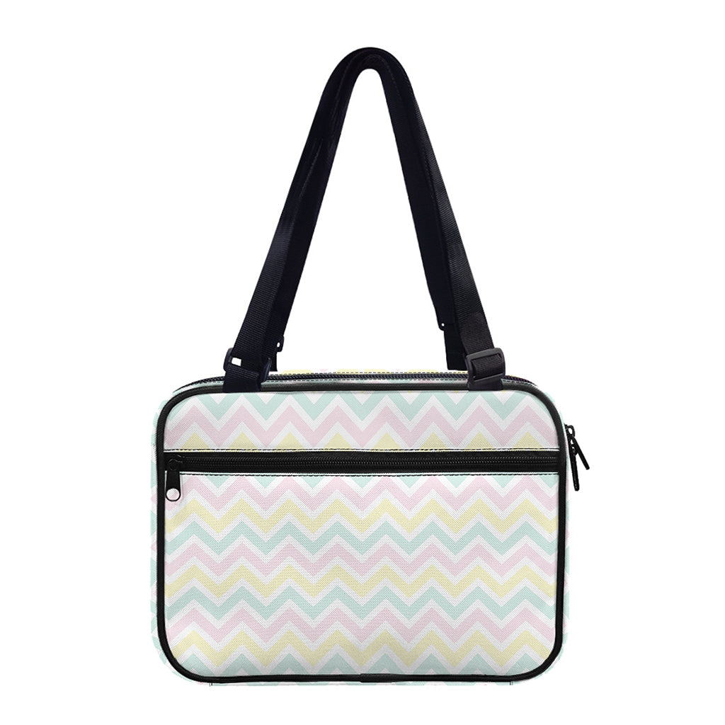 Pastel Chevron Pattern Print Double Strap Bible Bag