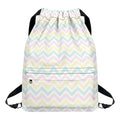 Pastel Chevron Pattern Print Drawstring Backpack
