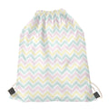 Pastel Chevron Pattern Print Drawstring Bag