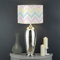 Pastel Chevron Pattern Print Drum Lamp Shade