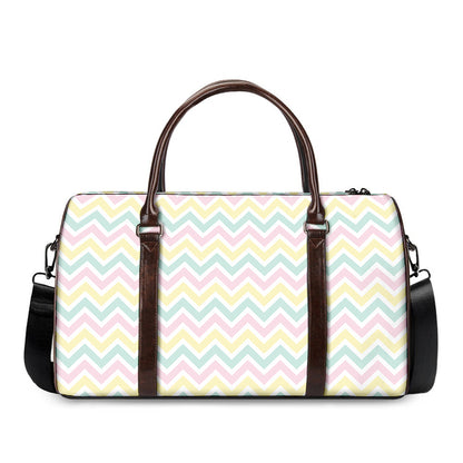 Pastel Chevron Pattern Print Duffle Bag