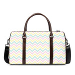 Pastel Chevron Pattern Print Duffle Bag