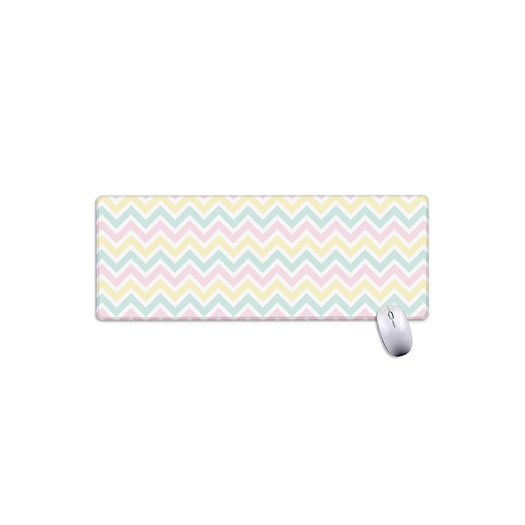 Pastel Chevron Pattern Print Extended Mouse Pad