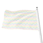 Pastel Chevron Pattern Print Flag