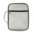 Pastel Chevron Pattern Print Front Pocket Bible Bag