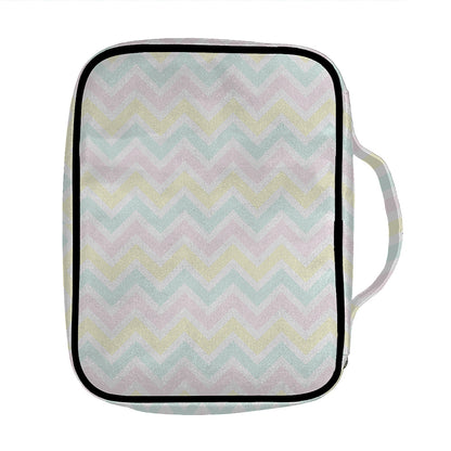 Pastel Chevron Pattern Print Front Pocket Bible Bag