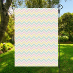 Pastel Chevron Pattern Print Garden Flag