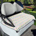 Pastel Chevron Pattern Print Golf Cart Seat Cover