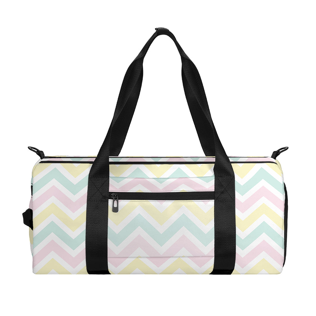 Pastel Chevron Pattern Print Gym Bag