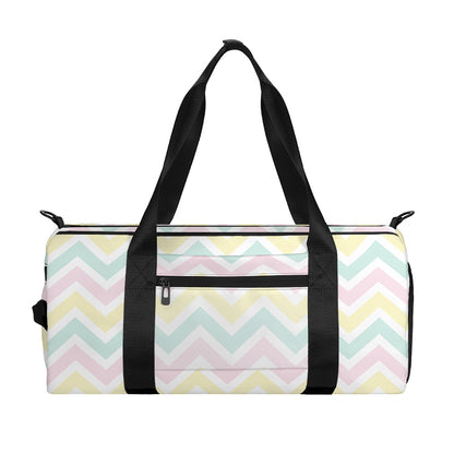 Pastel Chevron Pattern Print Gym Bag