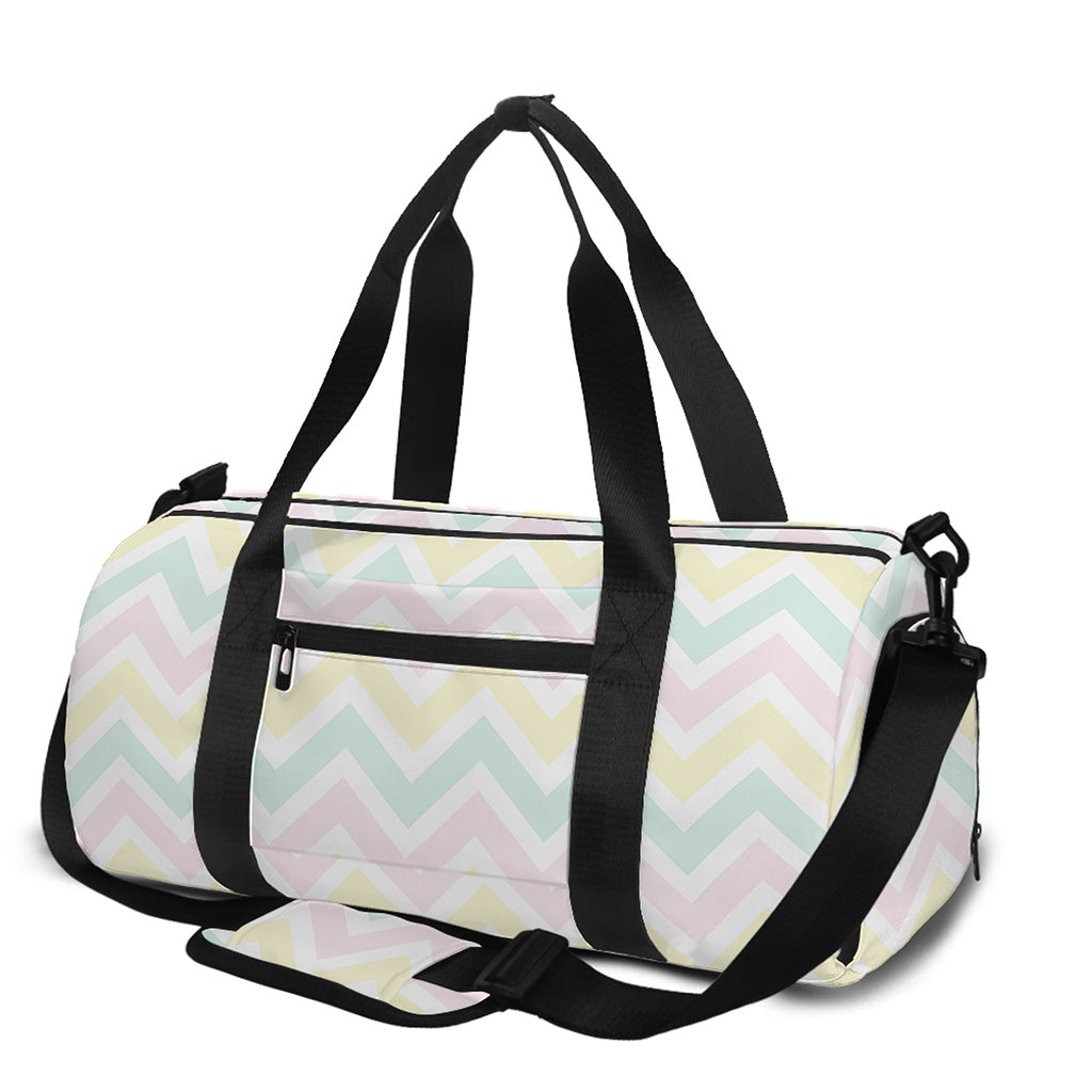 Pastel Chevron Pattern Print Gym Bag