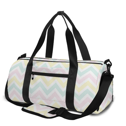 Pastel Chevron Pattern Print Gym Bag