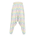 Pastel Chevron Pattern Print Hammer Pants