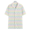 Pastel Chevron Pattern Print Hawaiian Shirt