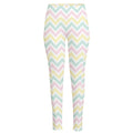 Pastel Chevron Pattern Print High-Waisted Pocket Leggings