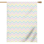 Pastel Chevron Pattern Print House Flag