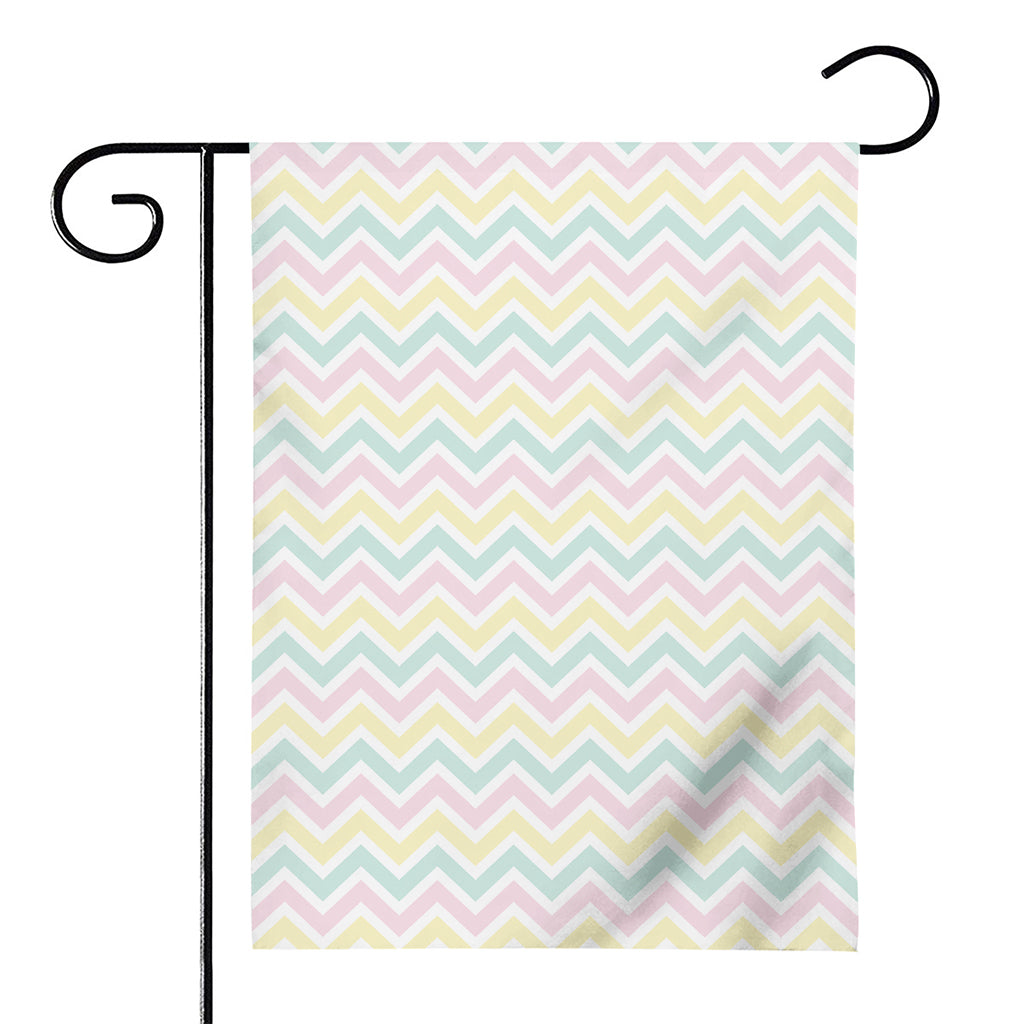 Pastel Chevron Pattern Print House Flag