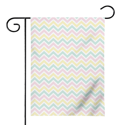 Pastel Chevron Pattern Print House Flag