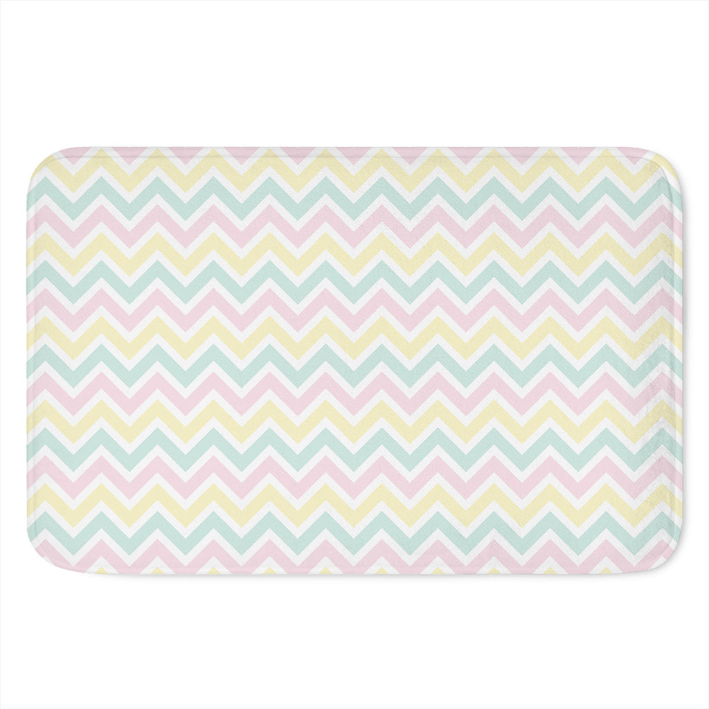 Pastel Chevron Pattern Print Indoor Door Mat