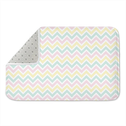 Pastel Chevron Pattern Print Indoor Door Mat