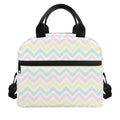 Pastel Chevron Pattern Print Insulated Lunch Bag