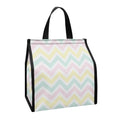 Pastel Chevron Pattern Print Insulated Lunch Tote