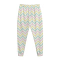 Pastel Chevron Pattern Print Jogger Pants