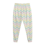 Pastel Chevron Pattern Print Jogger Pants