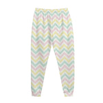 Pastel Chevron Pattern Print Jogger Pants