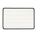 Pastel Chevron Pattern Print Kitchen Mat