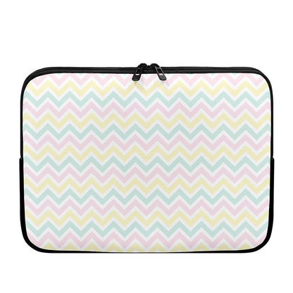 Pastel Chevron Pattern Print Laptop Sleeve