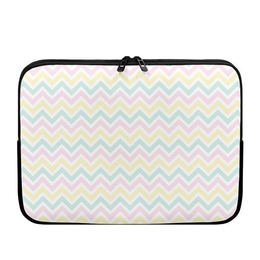 Pastel Chevron Pattern Print Laptop Sleeve