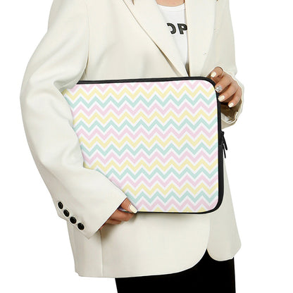 Pastel Chevron Pattern Print Laptop Sleeve